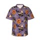 thumbnail image 1 of Fotbe Vintage Halloween Black Cat Camisa Hawaiana para Hombre Unisex – Camisa Casual de Verano con Botones de Manga Corta de Algodón y Lino,Large, 1 of 7