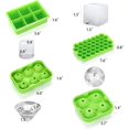 thumbnail image 3 of Ice Cube Tray,Silicone Ice Cube Molds for Freezer with Lid (Set of 4) - Sphere Ice Ball, Large Square, Diamond Cut & Hexagonal Shapes Ice Maker for Whiskey,Reusable and BPA Free, 3 of 6