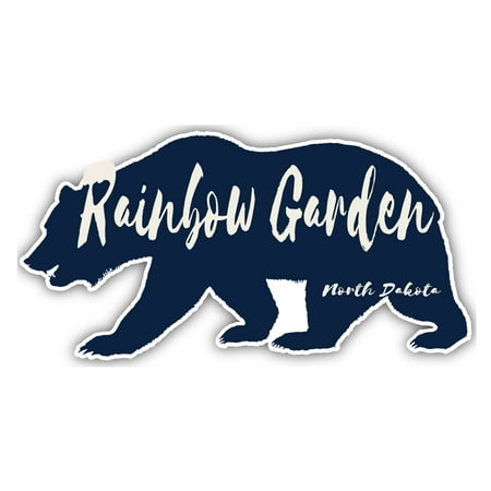 

Rainbow Garden North Dakota Souvenir 3x1.5-Inch Fridge Magnet Bear Design
