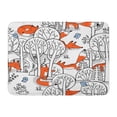 thumbnail image 1 of KDAGR Colorful of Little Fox and Birds in Forest Red Doormat Floor Rug Bath Mat 30x18 inch, 1 of 1