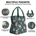 thumbnail image 3 of Pioneer Flower Drawstring Lunch Bag Women - Drawstring Lunch Bag Insulated for Work Office - Stain-Resistant Large Lunchbags for Women with Multi-Pockets, 3 of 6