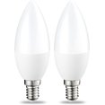 thumbnail image 1 of Pack Of 2 Small Flame-shaped Led Bulbs Edison Screw Base E14 5w (40w Equivalent) Warm White Non-dimmable Intensity, 1 of 4