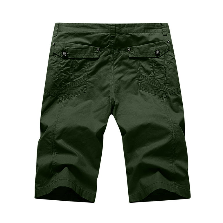 Viadha Quick Dry Hiking Shorts Men's Cargo Casual Outdoor 4-Way Stretchy Lightweight  Summer Short with Multi Pockets(Green,4XL) 