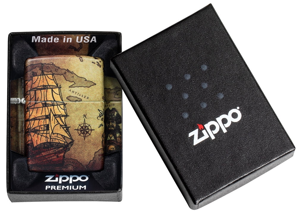 Zippo Pirate Ship 540 Color Pocket Lighter