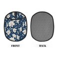 thumbnail image 2 of Pofeuu Lilies Flowers Print Silicone Pot Mat Mitten With Hanging Loop Heat Resistant Oven Mitts Non-Slip Bbq Baking Smoking Potholders, 2 of 7