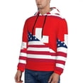 thumbnail image 2 of KLL USA Switzerland Print Mens Hoodie Long Sleeve Casual Pullover Hooded Sweatshirt Fashion Drawstring Hoodies with Pocket-Small, 2 of 6