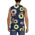 thumbnail image 4 of Daiia Sloth with Donuts Printed Men's Tank Tops,Casual Soft Sleeveless Gym Muscle Shirts Bodybuilding Tee-Medium, 4 of 8