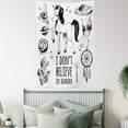 thumbnail image 4 of Unicorn Tapestry, Mysticism Occult Featured Set with Pyramids Aliens Dream-Catcher Grunge Print Artwork, Wall Hanging for Bedroom Living Room Dorm Decor, 40W X 60L Inches, Black, by Ambesonne, 4 of 5