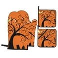 thumbnail image 1 of Tree Gruesome Halloween Oven Mitts And Pot Holders Sets Baking Sets For Kitchen Bbq Gloves Heat Resistant Cooking Orange 4 Pcs, 1 of 8