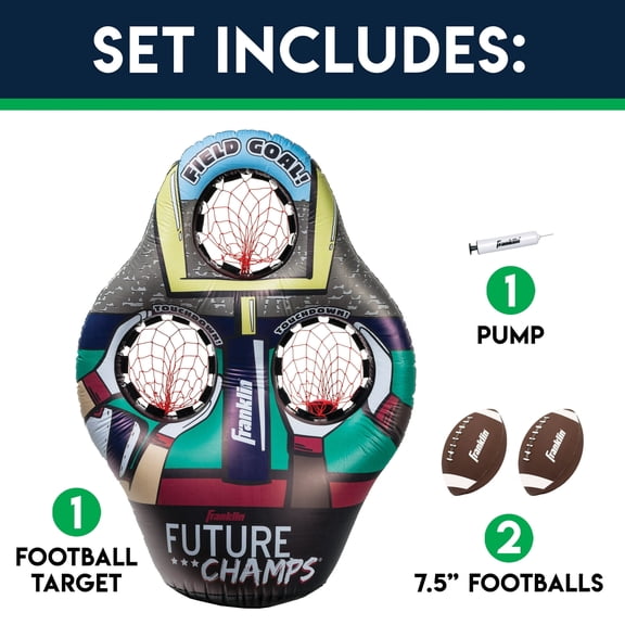 Franklin Sports Inflatable Football Target Toss Throwing Game