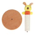 thumbnail image 1 of Removable Natural Sisal Pet Cartoon Animal Scratch Climbing Cat Toy Tree Frame(Yellow Rabbit), 1 of 1