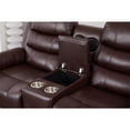 thumbnail image 3 of Kingway Faux Leather Manual Reclining Loveseat with LED Lights and console, 3 of 5