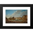 thumbnail image 2 of Pierre-Antoine Demachy 14x10 Black Modern Framed Museum Art Print Titled - L'Ile Louviers and the Pointe De L'Ile Saint-Louis, Views of the Port Saint-Paul (Port Des Celestins) (1780), 2 of 5