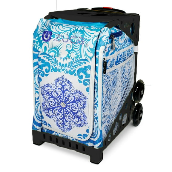 Zuca 18" Sport Bag - Ice Garden (Limited Edition) with Flashing Wheels (Black Frame)