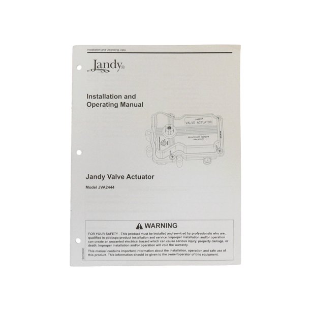 Jandy JVA244 Valve Actuator Installation Owner