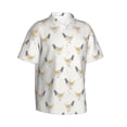 thumbnail image 2 of Uemuo Funny Chicken Printed Regular Fit Short Sleeve Casual Hawaiian Shirt for Men,Aloha shirt,Tropical shirt,Floral print shirt,Vacation Beach shirt-Medium, 2 of 9