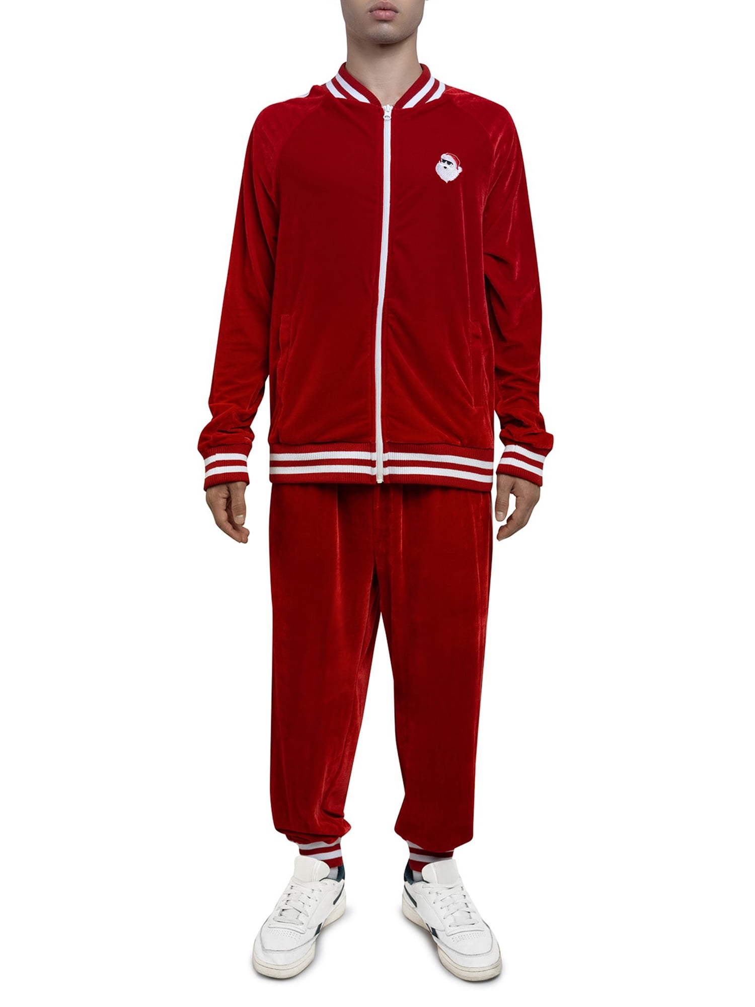Holiday Time Men's Ugly Christmas Tracksuit Set, 2-Piece Outfit Set ...