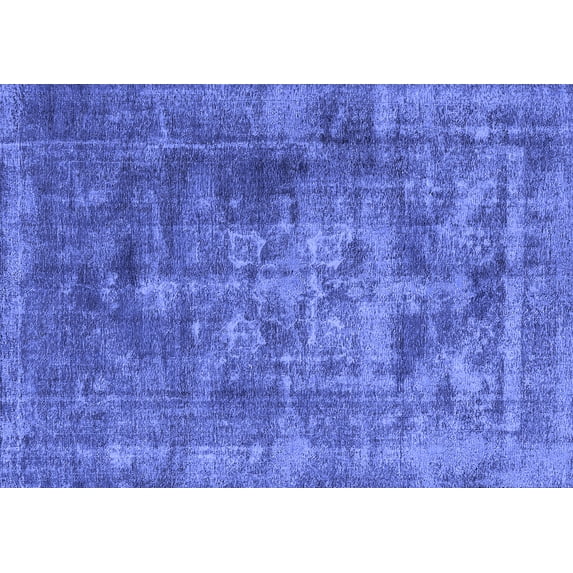 Ahgly Company Machine Washable Indoor Rectangle Oriental Blue Industrial Area Rugs, 2' x 3'