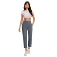 thumbnail image 6 of Busydd Pants for Women Stretch Solid Color Cropped Yoga Pants Comfortable Casual Womens Sweatpants 2XL, 6 of 8
