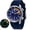 Blue Silicone, variant on Men's Automatic Sport Diver Watch, Stainless Steel Case with Silicone Strap, Sapphire Crystal, Super Luminous, 20ATM Waterproof, Fashion Wrist Watches, Black