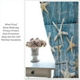 thumbnail image 5 of Starfish Blackout Curtains Tropical Beach Fishing Net Conch Starfish Blue Bedroom Bathroom Living Room Kitchen Decor Rod Pocket 2 Panels 42x54in, 5 of 6