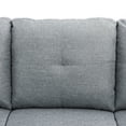 thumbnail image 6 of Hommoo Linen Living Room Furniture Sets, 4-Seat Couches and Sofa Set, L Shaped Couch Set Sectional Sofa Set for Home, Apartment, Dorm, Grey(No Ottoman), 6 of 7
