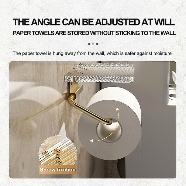 Porte-Rouleau De Papier Toilette Sans Perçage - En Acrylique - Support