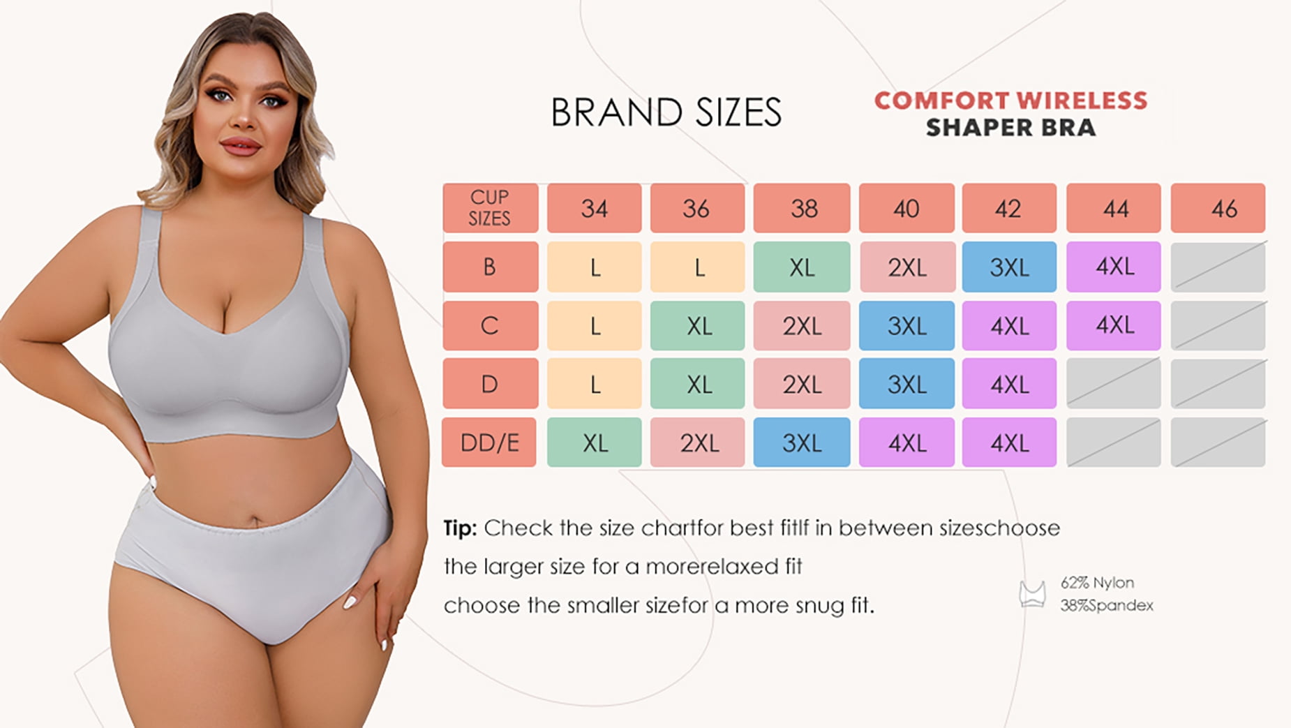 Daystry Plus Size Everyday Bras for Women Full Coverage Soft Sleep Wirefree Bras New Upgrade