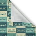 thumbnail image 4 of Ambesonne Indie Window Valance, Vintage Eyeglasses Cool, 54" X 12", Petrol Blue Turquoise, 4 of 5