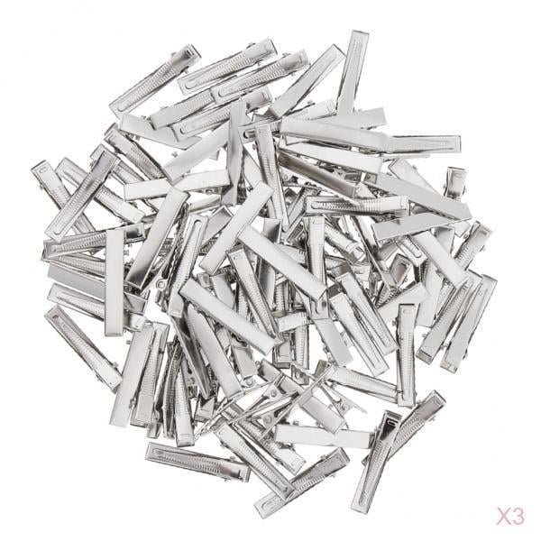 150 Piezas De Pinzas De Pelo De Cocodrilo De Un Solo Diente De 6x45 Mm, Parte Superior Plana Con Salón De Dientes Sunnimix Pinzas de pelo de cocodrilo horquillas