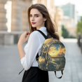 thumbnail image 6 of JIALIOU Mini Backpack Purse for Women Quilted Casual Daypack Small Travel Shoulder Bag, Prehistoric Jungle Dinosaurs Volcano, 6 of 7
