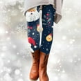 thumbnail image 2 of Mepaouo Womens Ultra Soft Christmas Leggings Ankle Length Casual Workout Yoga Tights Pants(Blue,M), 2 of 4