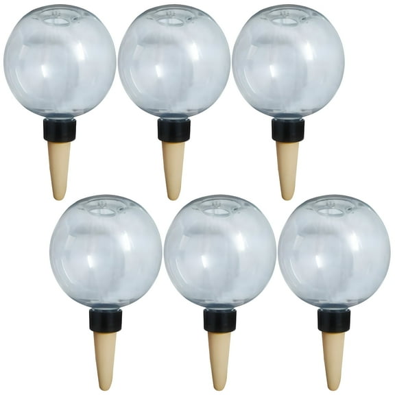 6 PCS 500 ml Durable Clear Plant Watering Globes, Self Watering Bulb with Terracotta Spike, Automatic Drip Irrigation Water Device for Potted Garden