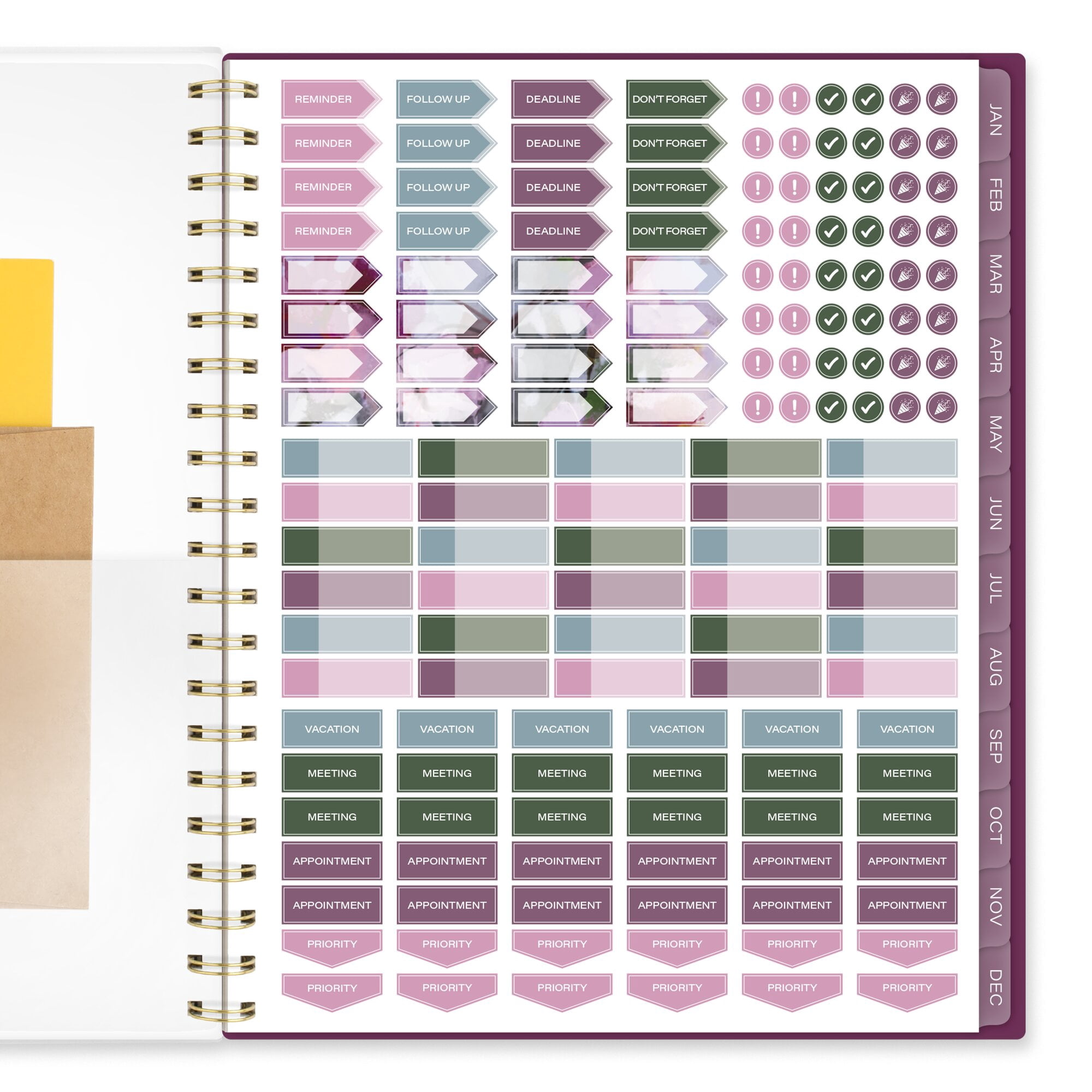 Mead Cambridge Blush Blossom 2027 Weekly Monthly Planner Large 8 12 x 11 -