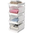 thumbnail image 1 of Lifewit Plastic Stackable Storage Baskets, 4 Tier Stacking Bins for Closet Wardrobe, 1 of 9