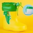 thumbnail image 3 of Botas de goma para niños, niñas y niños, botas de lluvia ligeras, botas de goma antideslizantes impermeables con cordón, 3 of 6