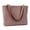 Dusty Pink, variant on Full-Grain Leather Work Tote Shoulder Bag, Large Capacity Designer Style Satchel, Handbag with Luggage Sleeve