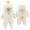 White, variant on XMMSWDLA Baby Outerwear Toddler Baby Girls Boys Fleece Footie Snowsuit Winter Cartoon Warm Hooded Clothes Outfits