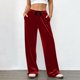 thumbnail image 1 of Pincandy Women's Solid Color Velour Pants - Elastic Waist, Loose Wide Leg Fit with Pockets, Luxurious & Comfortable for Loungewear & Daily Outings, 1 of 6