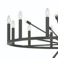 thumbnail image 6 of Vanity Art 22 Candle Style Light Wagon Wheel Chandelier Light Fixture | Modern Hanging Ceiling Lights Fixtures for Dining Room Living Room Bed Room, Kitchen, Classic Black, SJS90922BK, 6 of 7