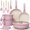 Pink, variant on Astercook 20-Piece Pots and Pans Set, Nonstick Cookware Set with Detachable Handles, Oven & Dishwasher Safe, Induction Compatible, Stackable RV Kitchen Cooking Set, Black