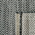 thumbnail image 6 of SAFAVIEH Courtyard Blazhe Chevron Indoor/Outdoor Area Rug, Black/Beige, 9' x 9' Round, 6 of 7