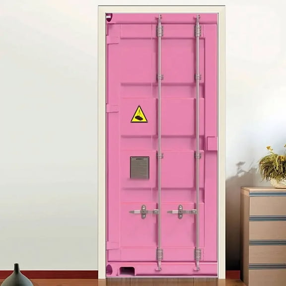 D High Simulation Container Door Seriesr Stickers Wallpaper Industrial Style PVC Self-adhesive Bedr