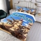 thumbnail image 3 of Sandland Conjunto de sábanas temático, trío de piezas, cómodo y amigable con la piel, diseño único, regalo de decoración para el hogar para familiares, amigos y fans,173cm *218cm, 3 of 6
