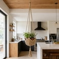 thumbnail image 1 of Ohmyroo Handcrafted Woven Hanging Basket Mesh Bag With Soft Cord For Floral Containers Indoor Outdoor Decor 41 Inch, 1 of 6