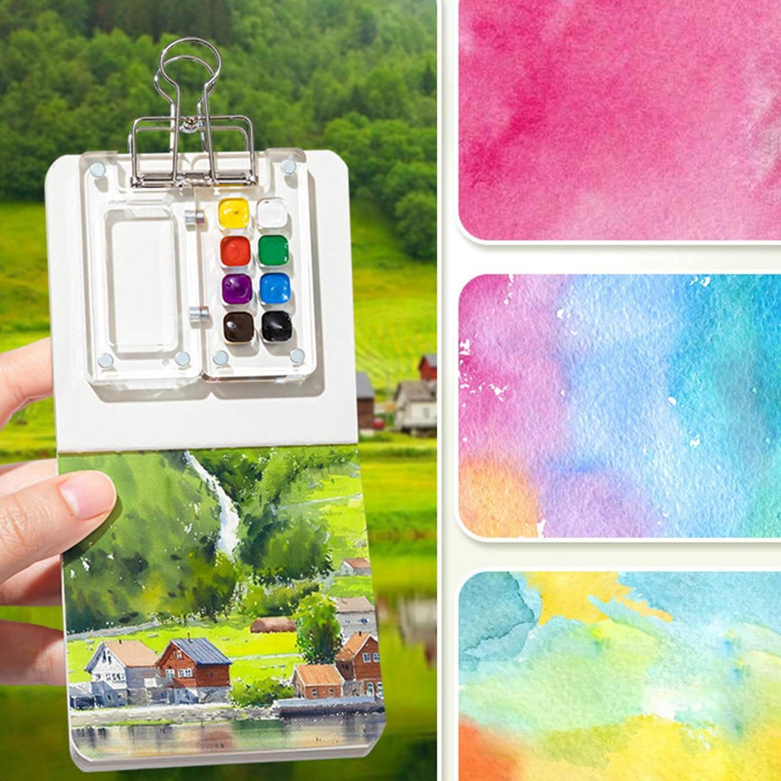 Thanksgiving Decoration Travel Simple and Convenient Watercolor Set Travel Paint Palette Paint Palette Travel Kit Watercolor Paint Set