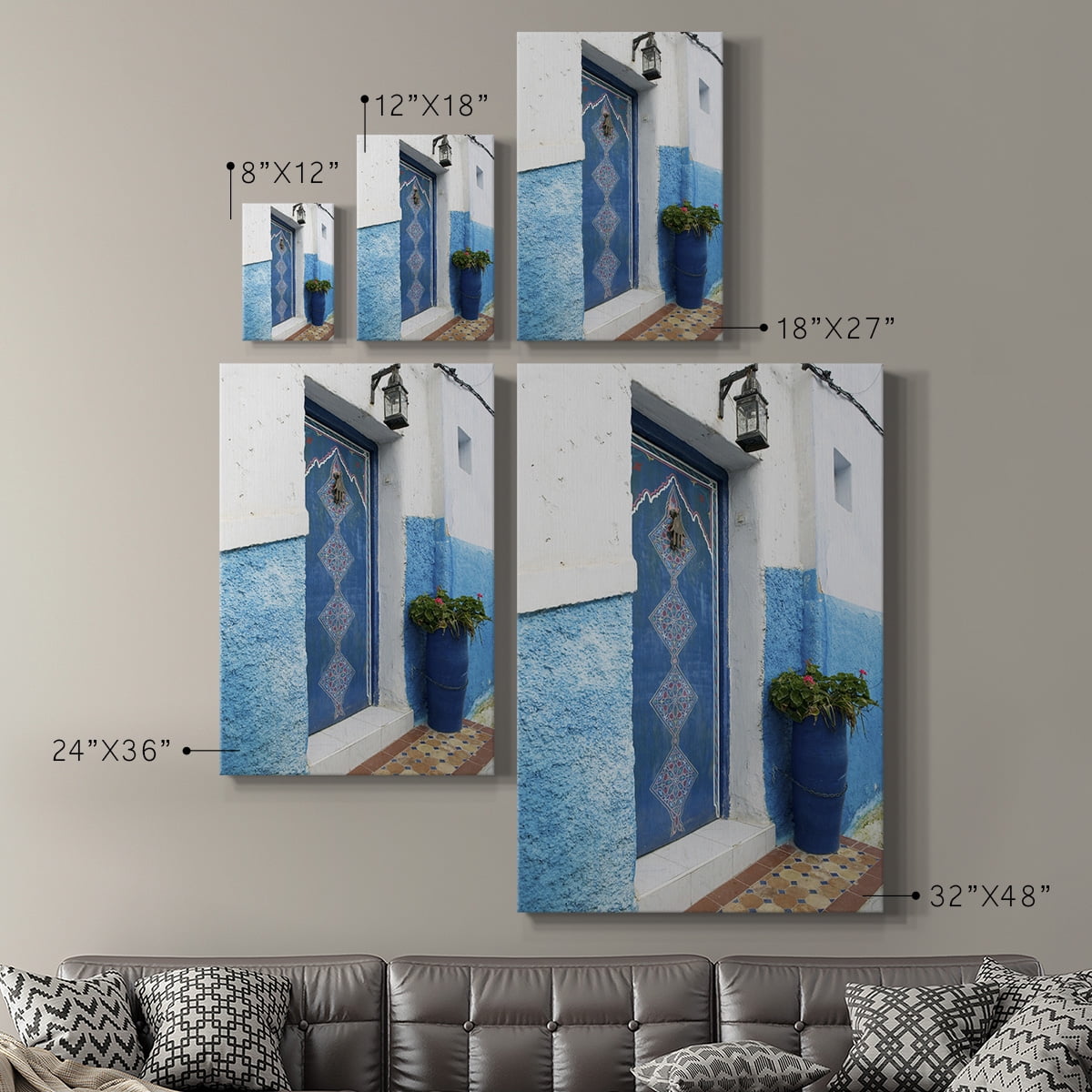 Morocco Door Premium Gallery Wrapped Canvas - Ready to Hang
