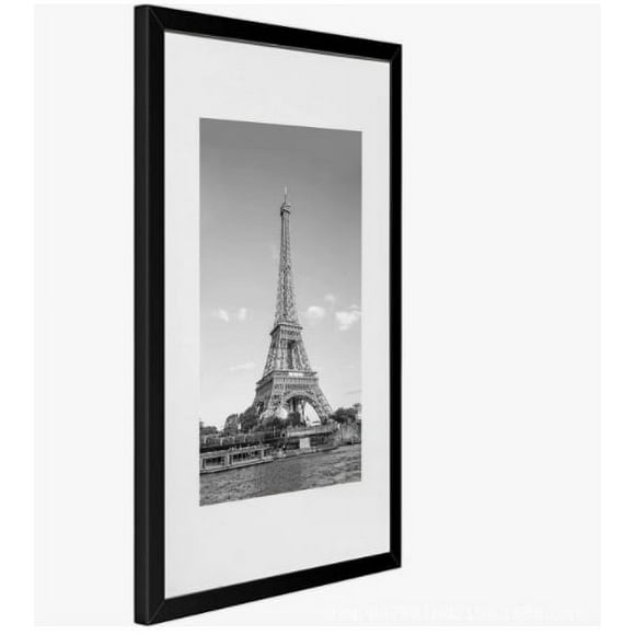 SHAR Cadre Photo en Bois Noir avec Cadre avant en Plexiglas, Adapté au Montage Mural (Bois Noir, 15 x 21cm, Lot de 1)