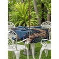 thumbnail image 4 of Outdoor Tablecloth with Umbrella Hole Zipper Mushroom Round Tablecloth 54" Waterproof Outside Table Cloth Dream Forest Wooden Cottage Floral Plant Patio Table Cover Tablecloths for Picnic Party, 4 of 8