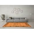 thumbnail image 3 of Ahgly Company Indoor Rectangle Oriental Orange Modern Area Rugs, 2' x 4', 3 of 4